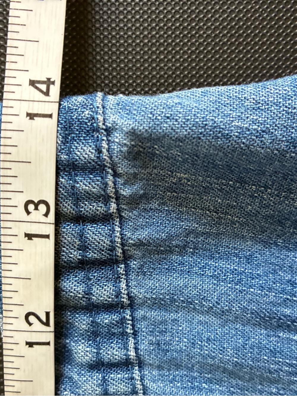 Vintage Coastal Grandma Denim Maxi Skirt A-Line | Elastic Preppy Cottage S 4/6 - Picture 9 of 11